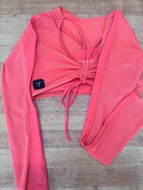 Girls YL Two-Piece Kandi Kouture Dance Top- *Orange*